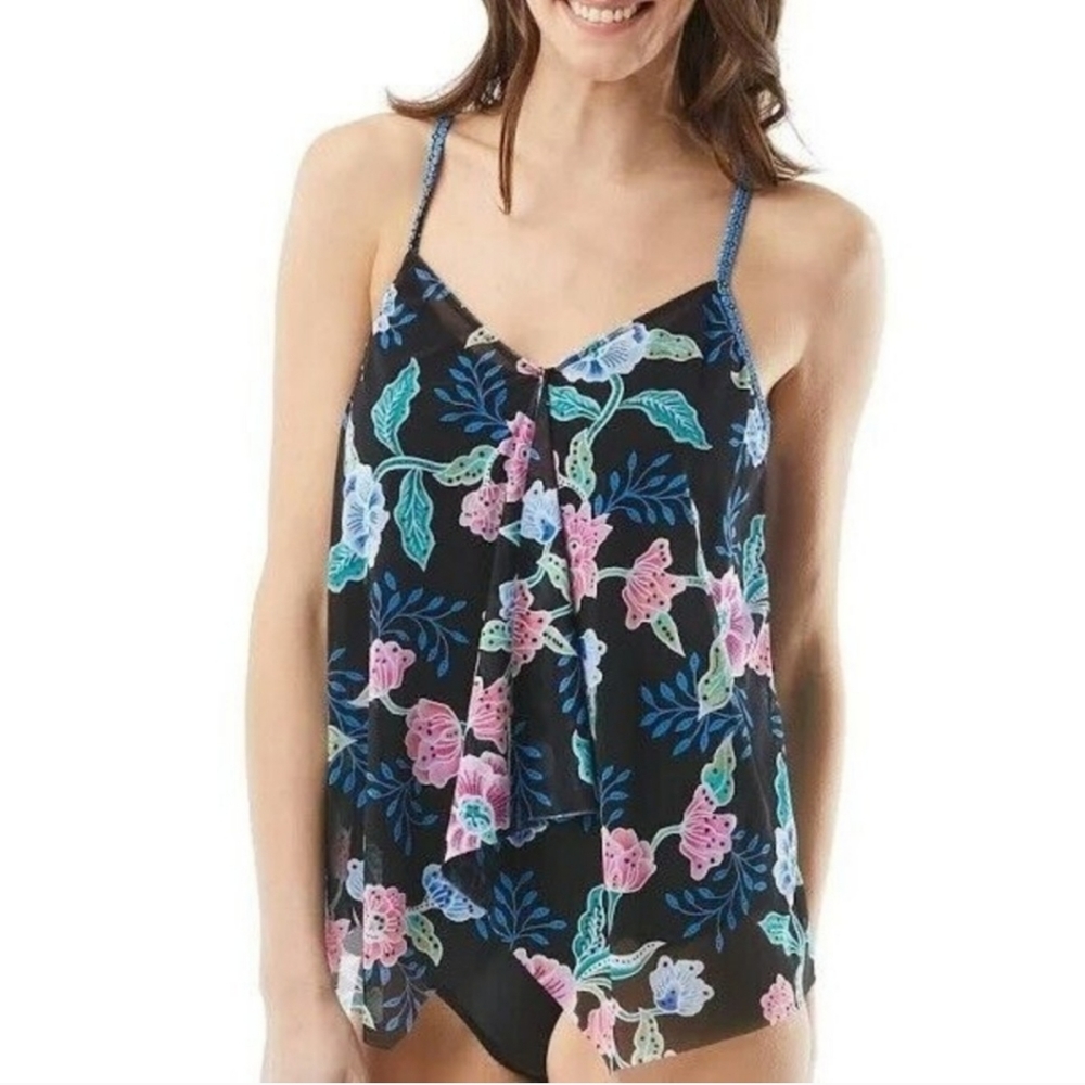Beach House  Flowy Tankini Top Size 8